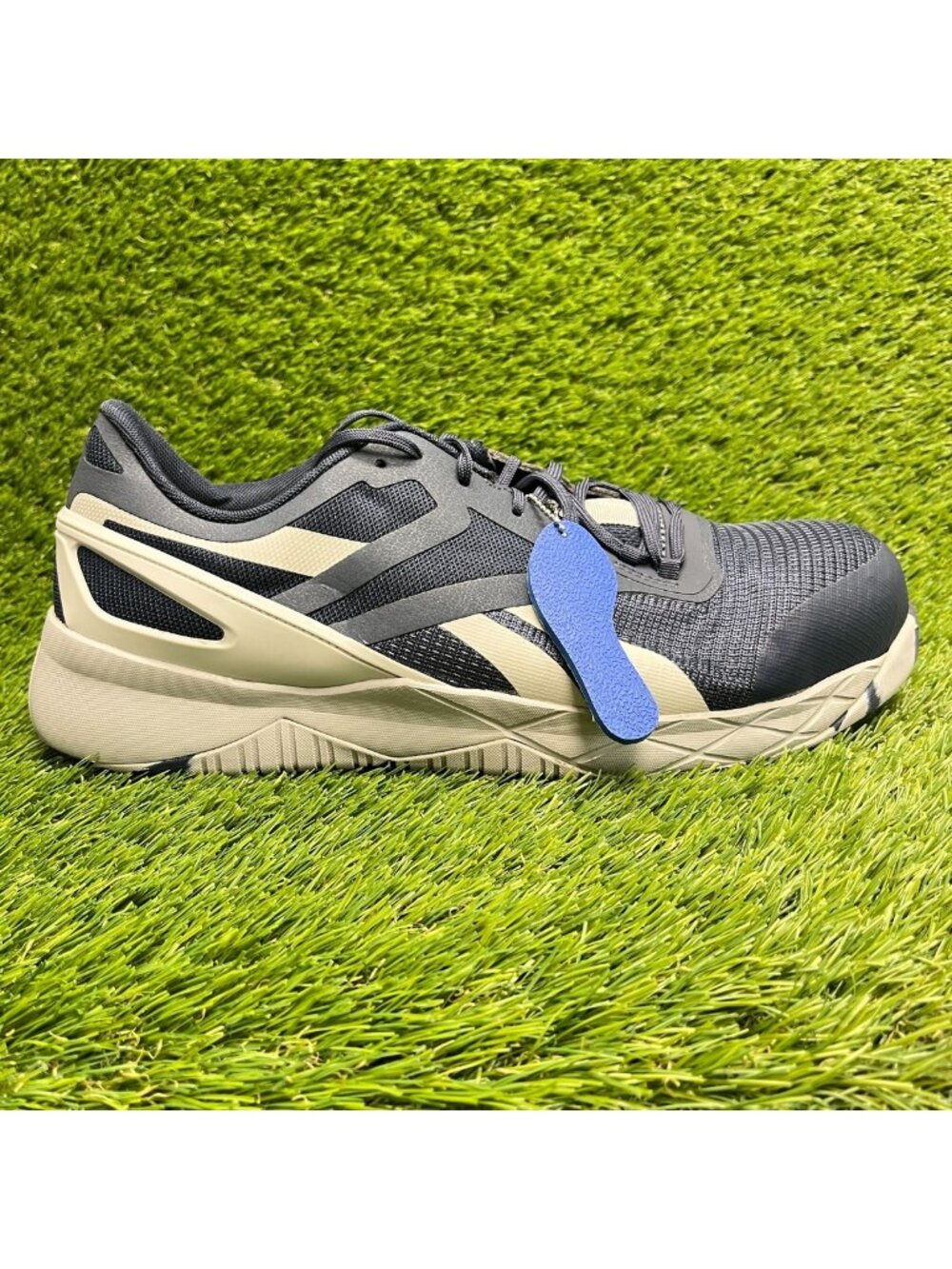 Reebok Nanoflex TR Mens Size 12E Blue Gray Composite Toe Safety Work Shoes